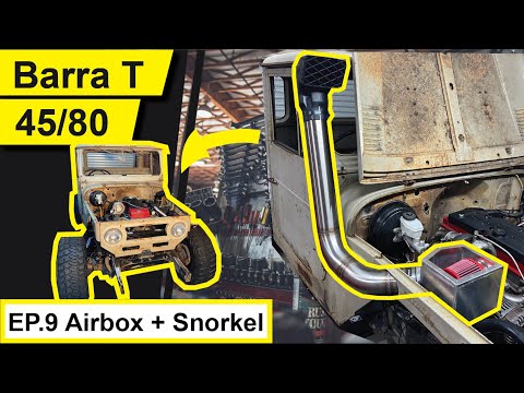 How to design and build custom 4x4 airbox and snorkel  - Barra T FJ 45/ 80 series Landcruiser Ep.#9