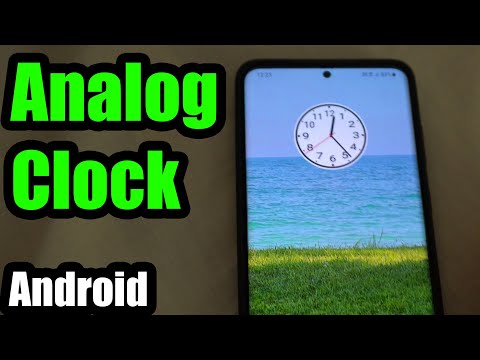 How to add an Analog clock to the Home Screen (Android phone)