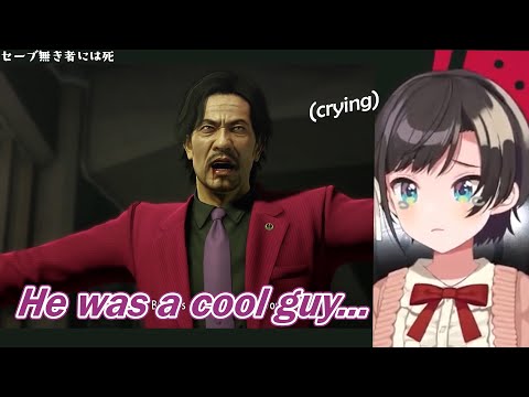 Subaru Can't Hold Her Tears At Nishitani Final Scene - Yakuza 0 [Hololive/ENG SUB]