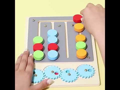 Color Gear Cognitive Matching Game Logic Training Early Learning Educational Toys #kidstoys