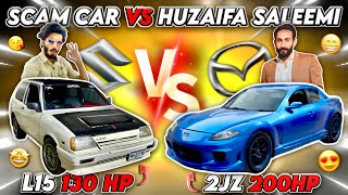 Scam Car VS Huzaifa Saleemi's 2JZ RX8 🔥 Track Nights 🤩 TEAM-4K