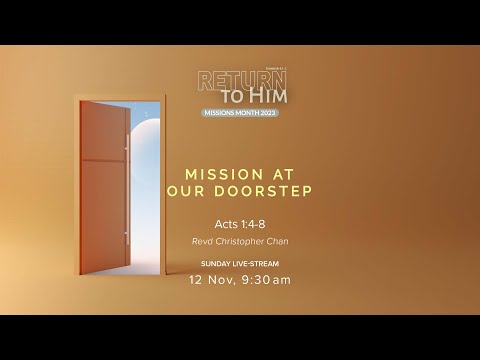 Mission at Our Doorstep • 9:30 AM • 12 Nov