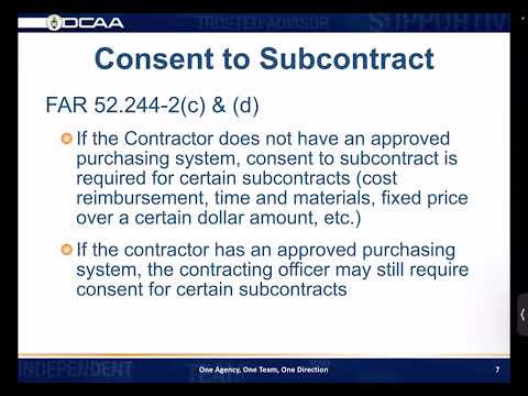 Monitoring Subcontracts - DCAA