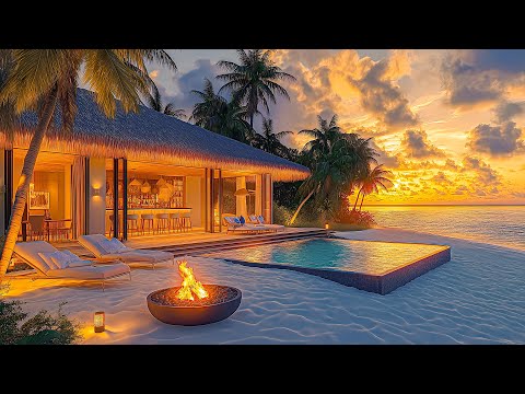 Tropical Beach Vibes With Upbeat Bossa Nova Jazz - Upbeat Bossa Nova Jazz With Ocean Waves Sounds