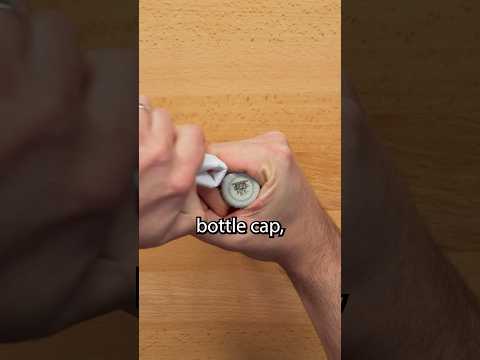 Open a bottle with a piece of paper