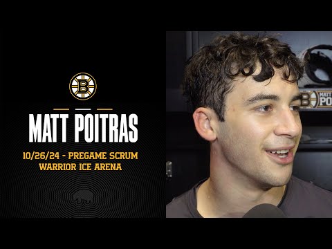 Poitras Meets with Media Ahead of B's Matchup Against Toronto