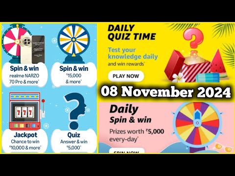 Amazon Funzone Coins Quiz Answers Today I Amazon Quiz Today | Amazon's Quiz Answers Today