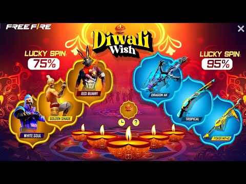 New Diwali Wish Event Full Details 🤯🥳| New Golden Shade Bundle | Free Fire New Event | Ff New Event