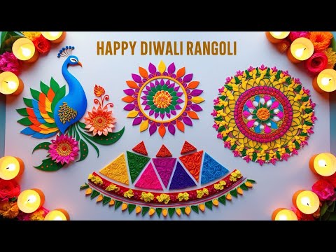 🪔🪔Happy Diwali Rangoli Designs | दिवाली की रंगोली | Easy Diwali Rangoli 2024 | Diwali Flower Rangoli