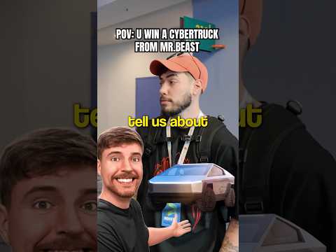 POV: YOU WIN A CYBERTRUCK FROM MR.BEAST #mrbeast #mrbeastchallenge