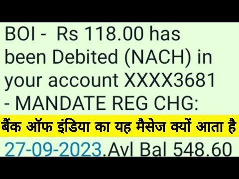 nach mandate charges bank of india | nach mandate reg chg bank of india | Rs 118 MAND REG CHG BOI