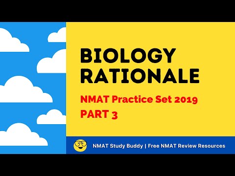 Biology Rationale CEM Practice Set 2019 | PART 3 | Biology NMAT Review by NMAT Study Buddy