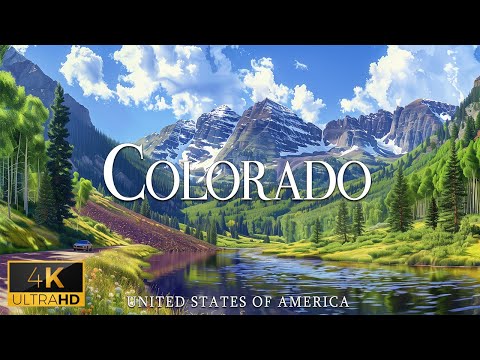 FLYING OVER COLORADO (4K Video UHD) - Calming Piano Music With Beautiful Nature Video For Relaxation