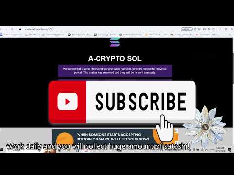 Solana faucet 950 satoshi to faucetpay wallet | instant payment every 5 minutes - no limit