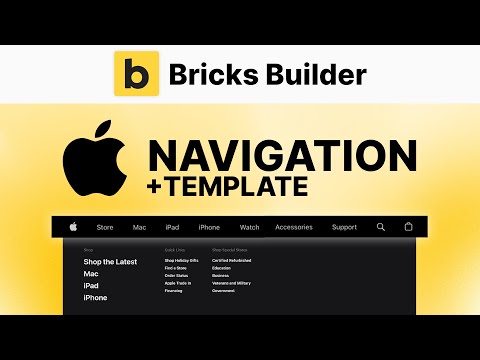 Apple Navigation Bar in WordPress with Bricks Builder + Template