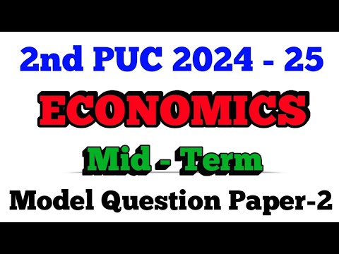 2nd PUC 2024-25 || Economics || Model Question Paper 2 #exam #economics #commerce