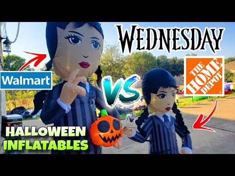 Wednesday Addams Inflatables Home Depot vs Walmart Halloween 2024 by Netflix