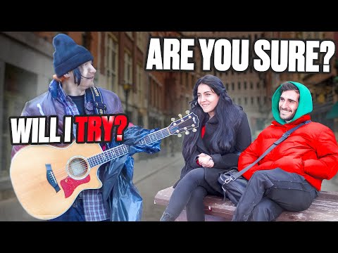 A GUITARIST PRETENDED to be HOMELESS and pranked STREET MUSICIANS