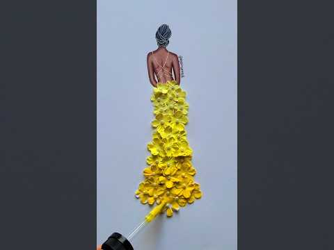 Rate this dress 1 to 10 💛 #art #artwork #draw #drawing #painting #fashion #design #style #dress