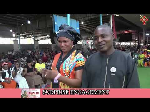 Zionites Roar in Excitement as man Engages His Fiancée live in Zion Singles Program.