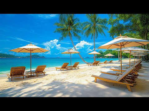 Calm Beach Space With Morning Bossa Nova Jazz - Positive Bossa Nova Jazz & Ocean Waves Sound