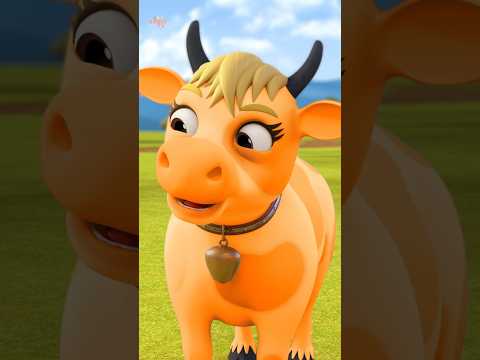 Meri Gaiyya Cow Animals, गैया मेरी गईया #shorts #hindirhymeshorts #cattlefarm #childhood #shortvideo