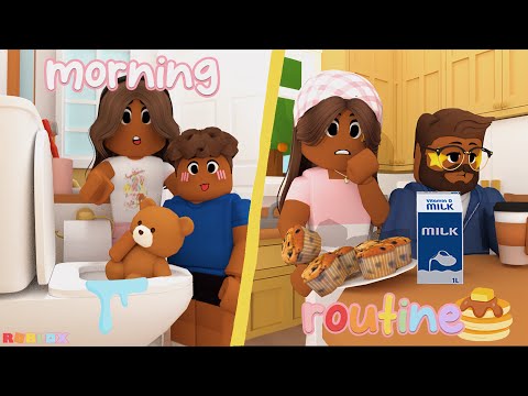 🥞Family's CHAOTIC Morning Routine *FIRST HOME SERIES* Roblox Bloxburg Roleplay #roleplay #family