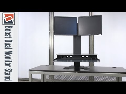 Monitor Stands | NBF Signature Series Boost Dual Monitor Platform | National Business Furniture