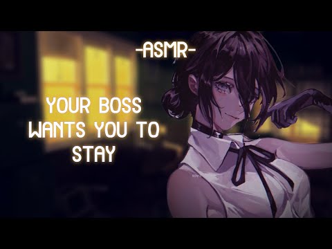 [ASMR] [ROLEPLAY] your boss wants you to stay (binaural/F4A/bossy)