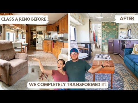 Class A Motorhome Renovation! // RV RENO FULL TOUR // Before & After