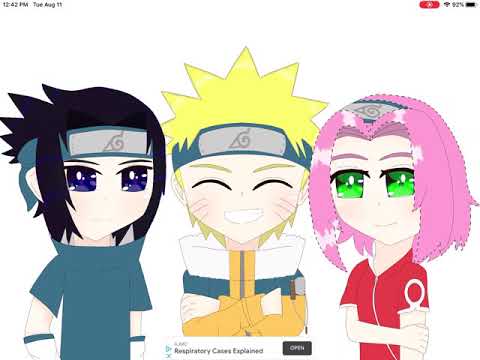 Naruto, Sasuke, and Sakura speedpaint