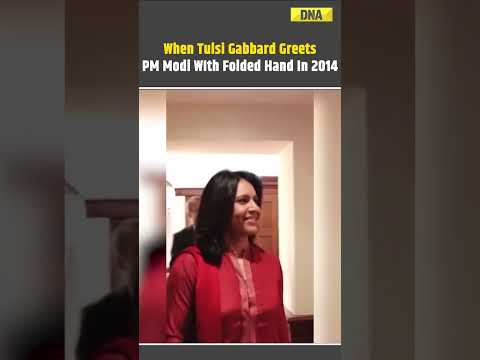 When Incoming US Intel Chief Tulsi Gabbard Greeted PM Modi With Folded Hands In 2014 #tulsigabbard