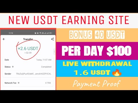 New USDT income platform today | Proof of withdrawal to earn USDT | New USDT Earning Platform