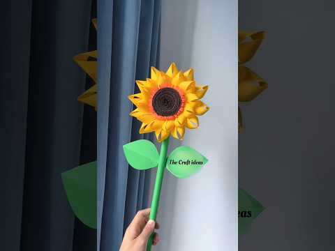 How to make sunflower with paper se sunflower Kaise banate hai sunflower making ideas #shorts #diy