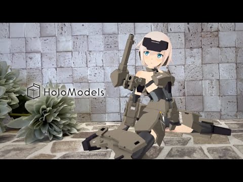 【デジタルフィギュア】フレームアームズ・ガール「10/1スケール 轟雷」｜HoloModels®(ホロモデル)紹介PV