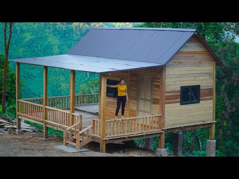 TIMELAPSE: START to FINISH Building Life Alone in Wooden House - Harvesting & Cooking | Hoang Huong