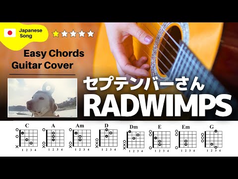 【弾き語り】RADWIMPS / セプテンバーさん：ギター解説動画【コード譜】