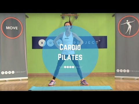 High impact, high energy cardio workout based on Pilates moves