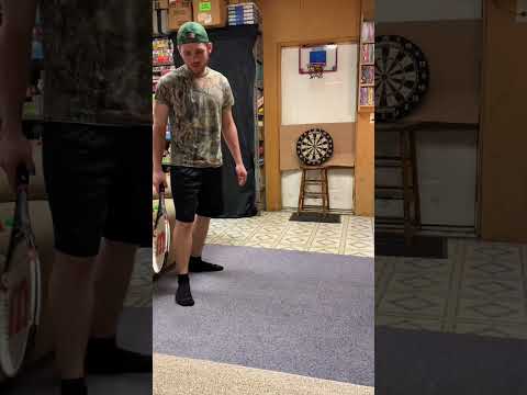 Dart tennis bullseye #trickshots #shorts