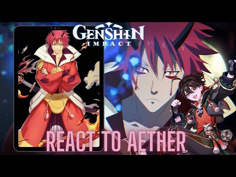 Genshin impact react to Aether as benimaru tensura | rimuru tempest | slime | Gacha life 2