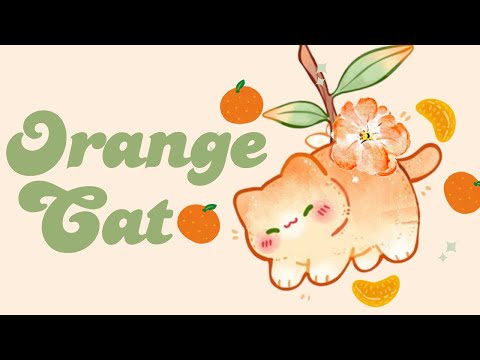 Orange Cat Lofi 🍊1 Hour Cafe Song 🍒 Stream cafe✨ cute & relaxing music☀️  Make Your Day Better