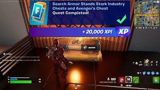 How to EASILY Search Armor Stands Stark Industry Chests and Avengers Chest in Fortnite locations!