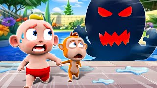 Monster in the Pool | Educational Cartoon for Kids - More Funny Song & Nursery Rhymes For Kids