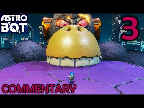 1st Boss Fight! Astro Bot PS5 Playthrough Part 3 - Mighty Chewy Battle