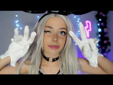 Bunny Cosplay ASMR | fabric scratching | body triggers | gloves