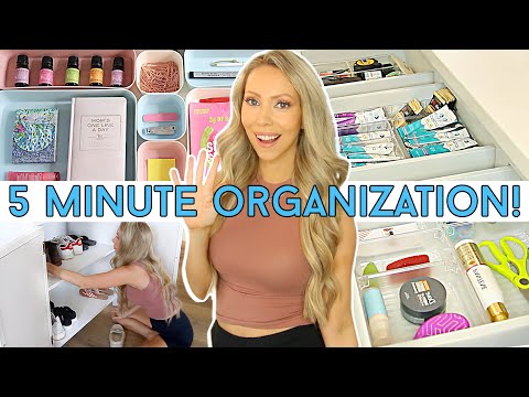 5 MINUTE HOME ORGANIZATION UNDER $5! Easy, Fast & Cheap Organization Ideas