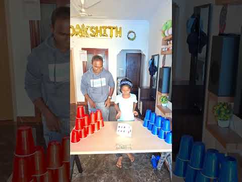 New Dice Game | Pyramid Knockdown Game Challenge for Fun & Laughter 😃 #dicegame #familygame #funny