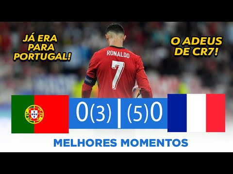 O ADEUS DE CR7 | Portugal 0 (3)x(5) 0 França | Melhores Momentos HD | Euro 2024