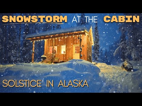 Cabin Life On The Darkest And Snowiest Day Of The Year | Alone With My Dog | ASMR