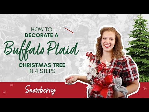 Create a Black and White Buffalo Plaid Christmas Tree in 4 Steps!